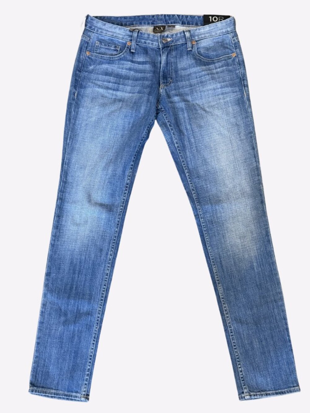 NWT A/X Armani Jeans Low Rise J11 Skinny Womens Size 10R Blue Jean Denim New USA